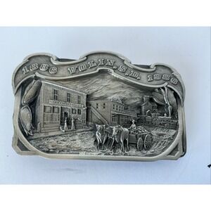 Volin SD 1886 1986 Pewter Belt Buckle Limited Edition Western Americana